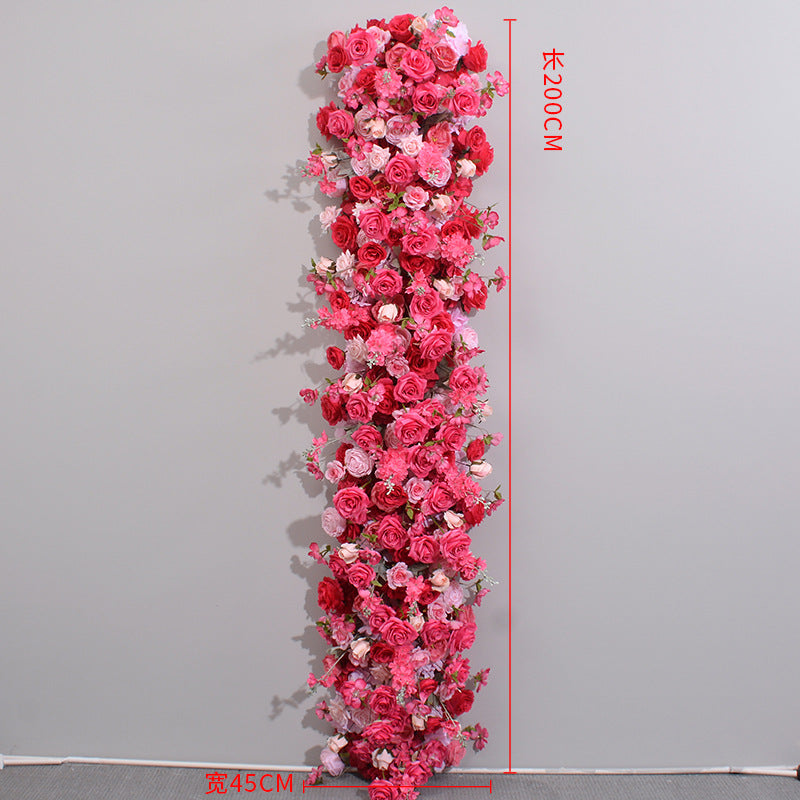 New Wedding Tail Flower Row Window Proposal Arrangement Artificial Flower Row Wedding Arch Decoration Long Flower Row