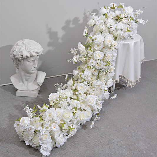 New Wedding Tail Flower Row Window Proposal Arrangement Artificial Flower Row Wedding Arch Decoration Long Flower Row