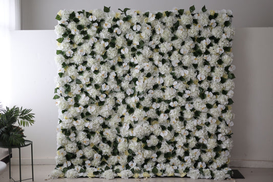 CB-003 White rose hydrangea 3D flower wall