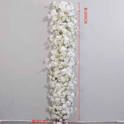 New Wedding Tail Flower Row Window Proposal Arrangement Artificial Flower Row Wedding Arch Decoration Long Flower Row