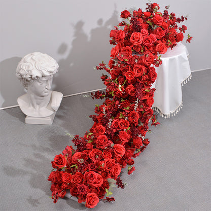 New Wedding Tail Flower Row Window Proposal Arrangement Artificial Flower Row Wedding Arch Decoration Long Flower Row