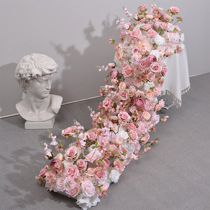 New Wedding Tail Flower Row Window Proposal Arrangement Artificial Flower Row Wedding Arch Decoration Long Flower Row